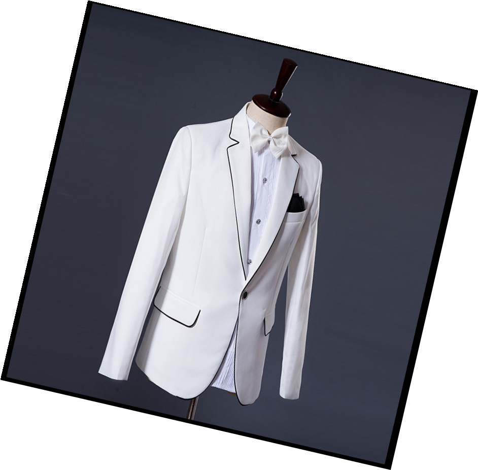 Men's Slim Suits Men's Business Casual Clothing Groomsman Suit Jacket + Pant+bow tie Three-Piece
