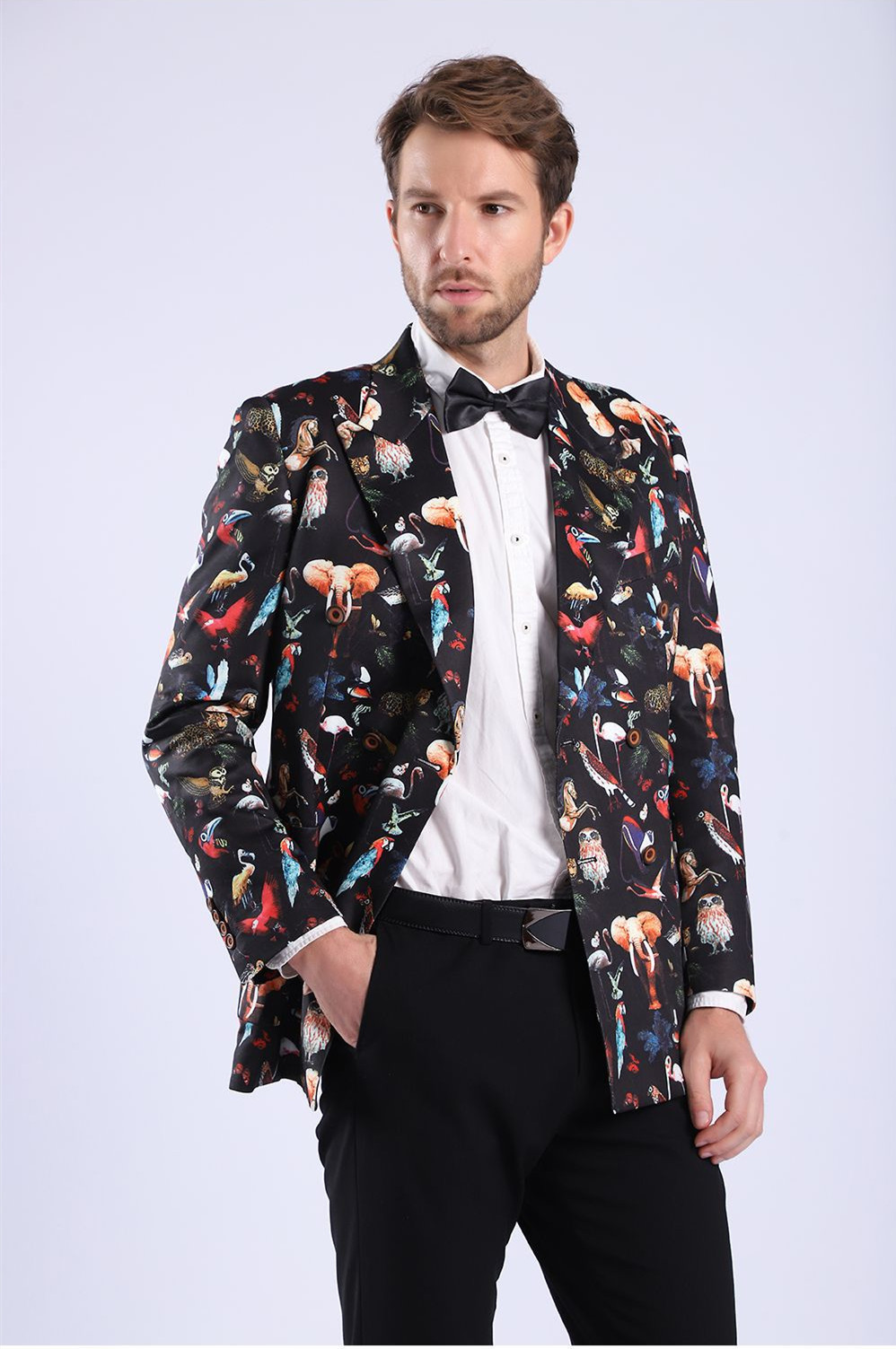 Men's Fashion 3D Slim Suits  Casual Groomsman Clothing Business office Loose coat