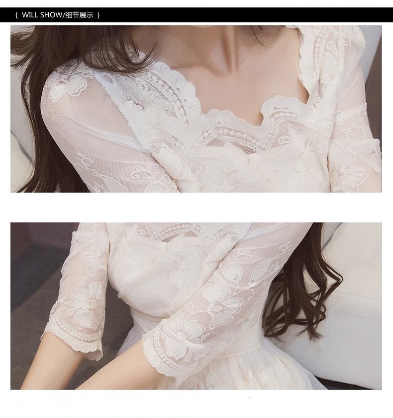 Lace Hollowing Out Wear Long Dress Bridesmaid Dress Ma'am Concert Part 2024 Spring New Women's Dress Plus-size mid-length Lace Slim-fit Female Temperament Long DresS DresSS