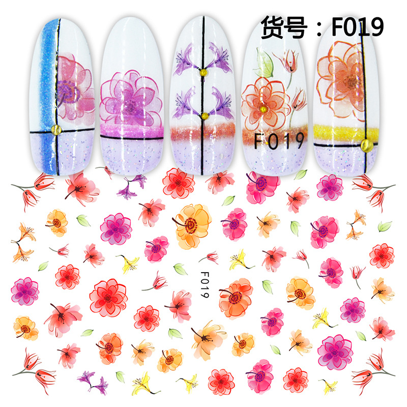 Manicure Stickers New Flower Manicure Stickers Japanese Dream Flower Manicure Stickers