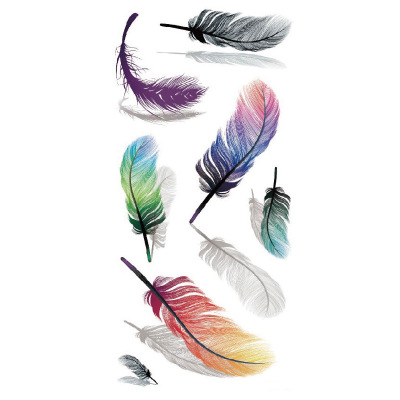 3D Tattoo Paste Rose Butterfly Scorpion Color Print Waterproof Tattoo Sticker Combination