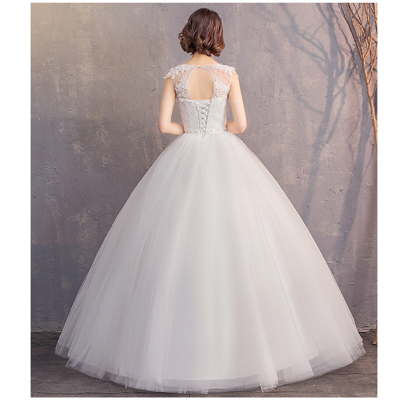 New European American Style Princess Wedding Dress Luxury Sexy Bridal Wedding Gown Large Lace Skirt