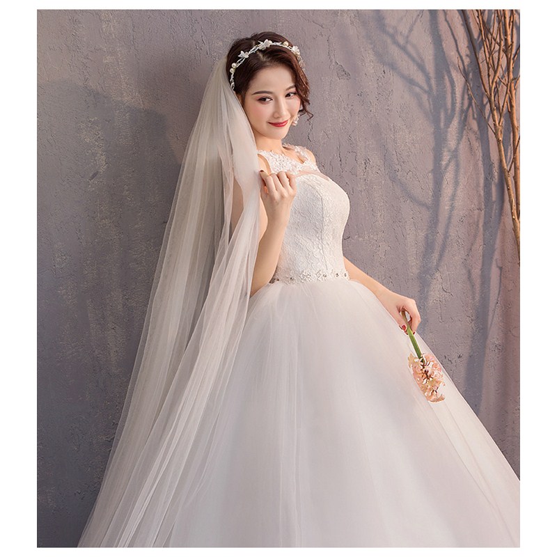 New European American Style Princess Wedding Dress Luxury Sexy Bridal Wedding Gown Large Lace Skirt