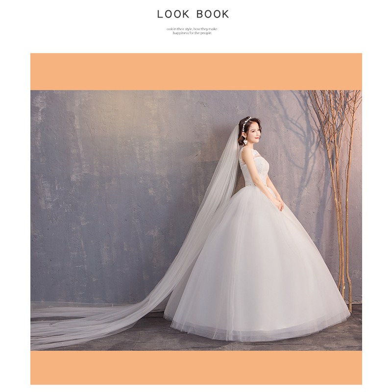 New European American Style Princess Wedding Dress Luxury Sexy Bridal Wedding Gown Large Lace Skirt