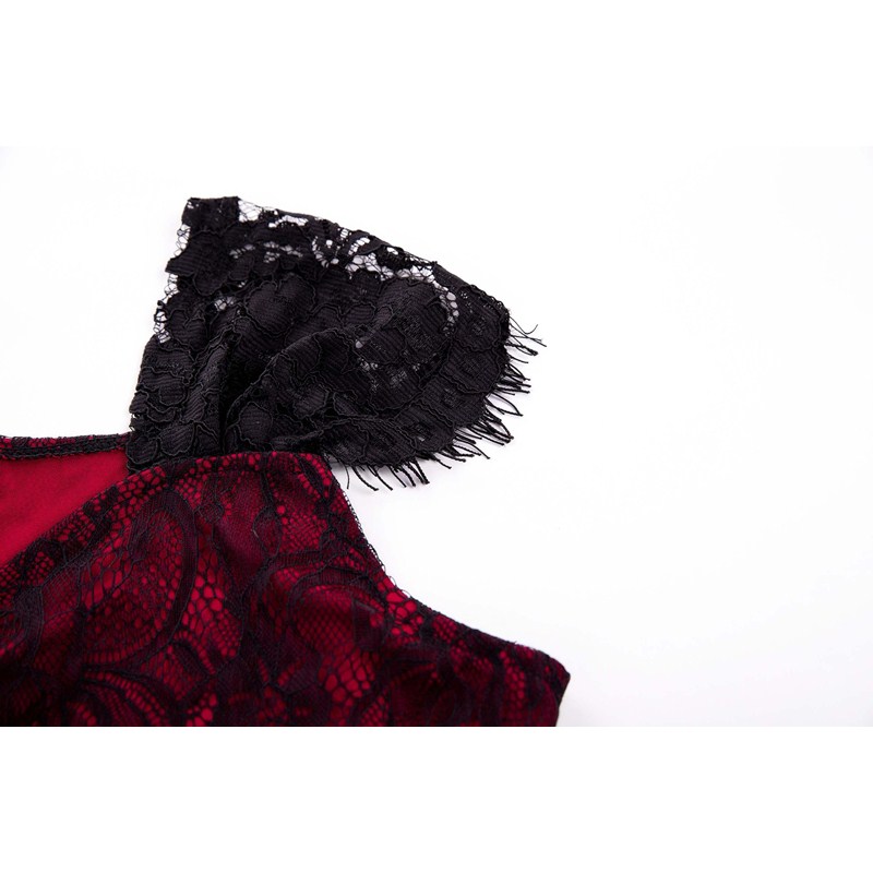 Popular European American Lace Large Size Party Concert Lady Dinner Dress Sexy Gothic Women Girls Skir Female Casual Clothing Suit