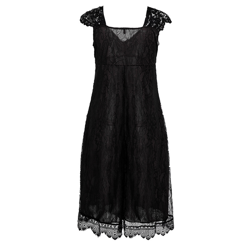 Popular European American Lace Large Size Party Concert Lady Dinner Dress Sexy Gothic Women Girls Skir Female Casual Clothing Suit