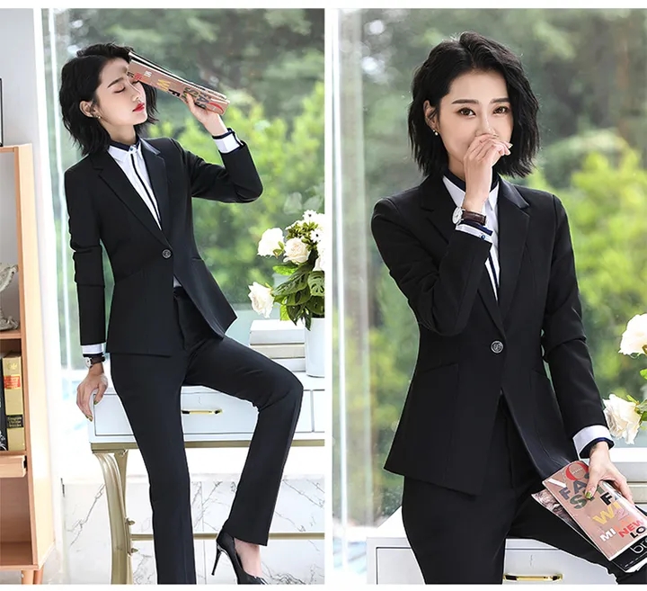 Business Women Suit Office Lady White Collar Formal Work Dress Concert Meetings Formal Girl Skirt