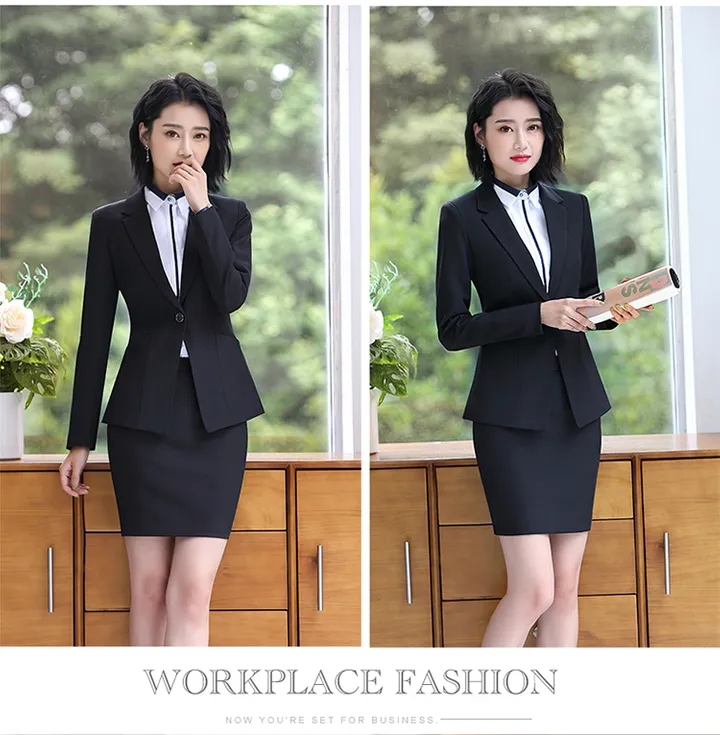 Business Women Suit Office Lady White Collar Formal Work Dress Concert Meetings Formal Girl Skirt