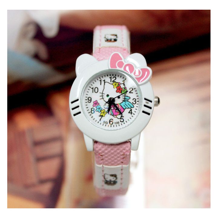 New Fashion Cartoon Children's Fashion Watch Hello Kitty Cute Girl Quartz Watch Belt Quartz Watch