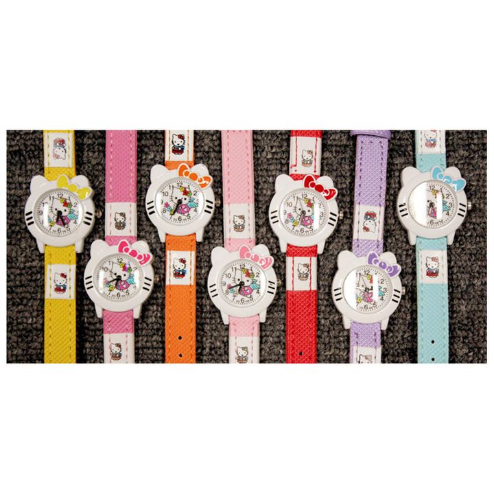New Fashion Cartoon Children's Fashion Watch Hello Kitty Cute Girl Quartz Watch Belt Quartz Watch