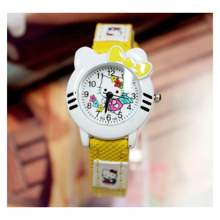 New Fashion Cartoon Children's Fashion Watch Hello Kitty Cute Girl Quartz Watch Belt Quartz Watch