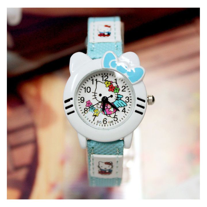New Fashion Cartoon Children's Fashion Watch Hello Kitty Cute Girl Quartz Watch Belt Quartz Watch