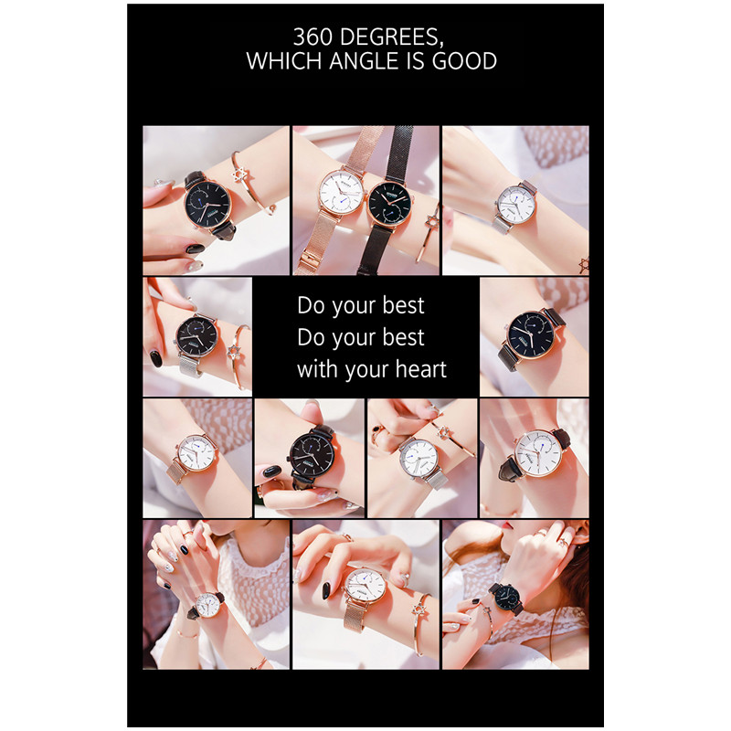 Luxury Women's Stone Stainless Steel Luxury Watch 30M Waterproof High Quality Office Lady Watch