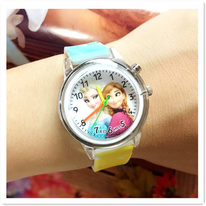Kids Gift Popular Flash Light Cartoon Children&apos;s Watch Luminous Girl Princess Students Wrist Watch