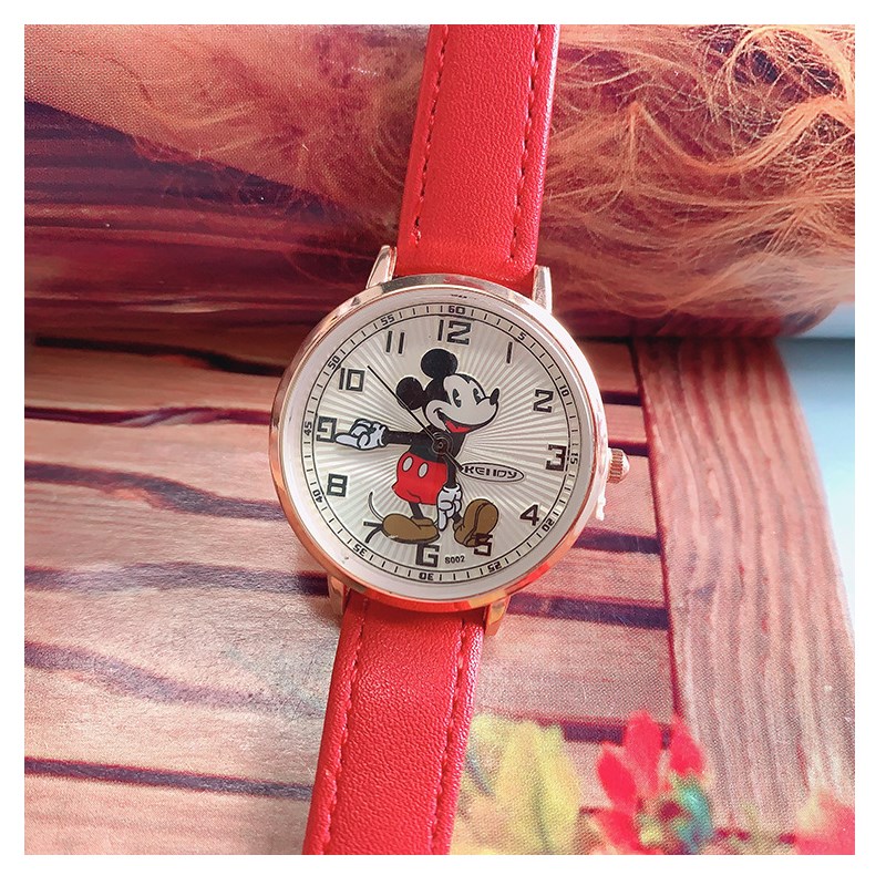 Women&apos;s Fashion Watch Cute Mouse Cartoon Popular Student&apos;s Watch Girls Quartz Watch