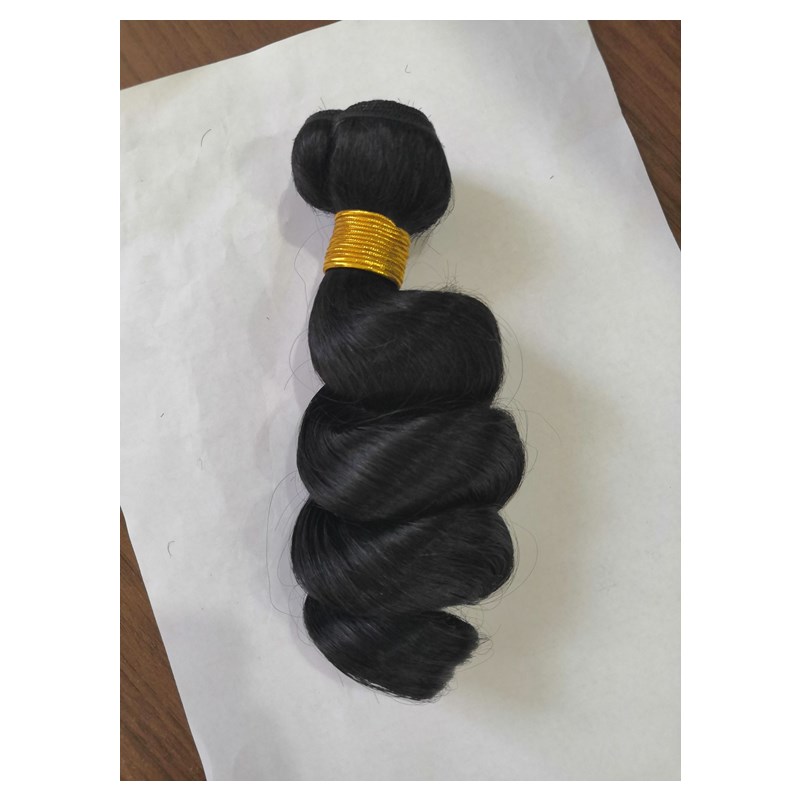 Luxury Lady Wigs Human Hair Fashion Deep Wave Loose Wave Body Wave Straight Hair Black For Women