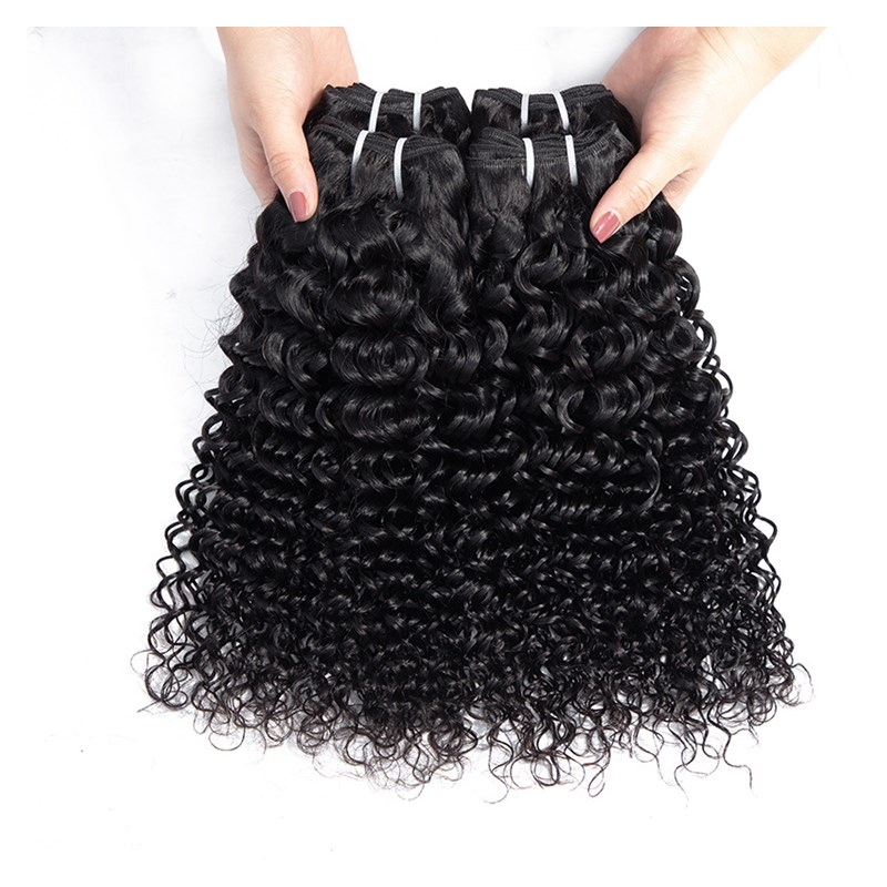 Luxury Lady Wigs Human Hair Fashion Deep Wave Loose Wave Body Wave Straight Hair Black For Women