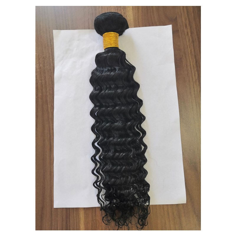 Luxury Lady Wigs Human Hair Fashion Deep Wave Loose Wave Body Wave Straight Hair Black For Women