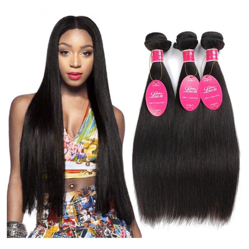 Luxury Lady Wigs Human Hair Fashion Deep Wave Loose Wave Body Wave Straight Hair Black For Women