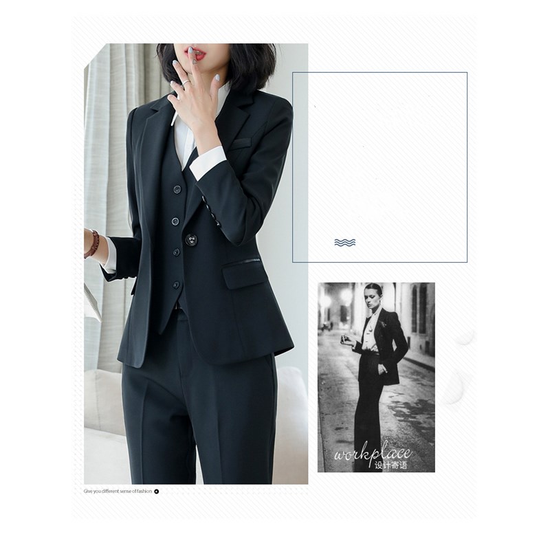 Popular Professional Women Work Suit White Collar Office Lady  Formal Coat Interview Dress