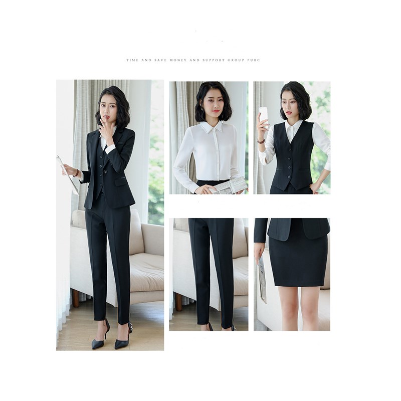 Popular Professional Women Work Suit White Collar Office Lady  Formal Coat Interview Dress