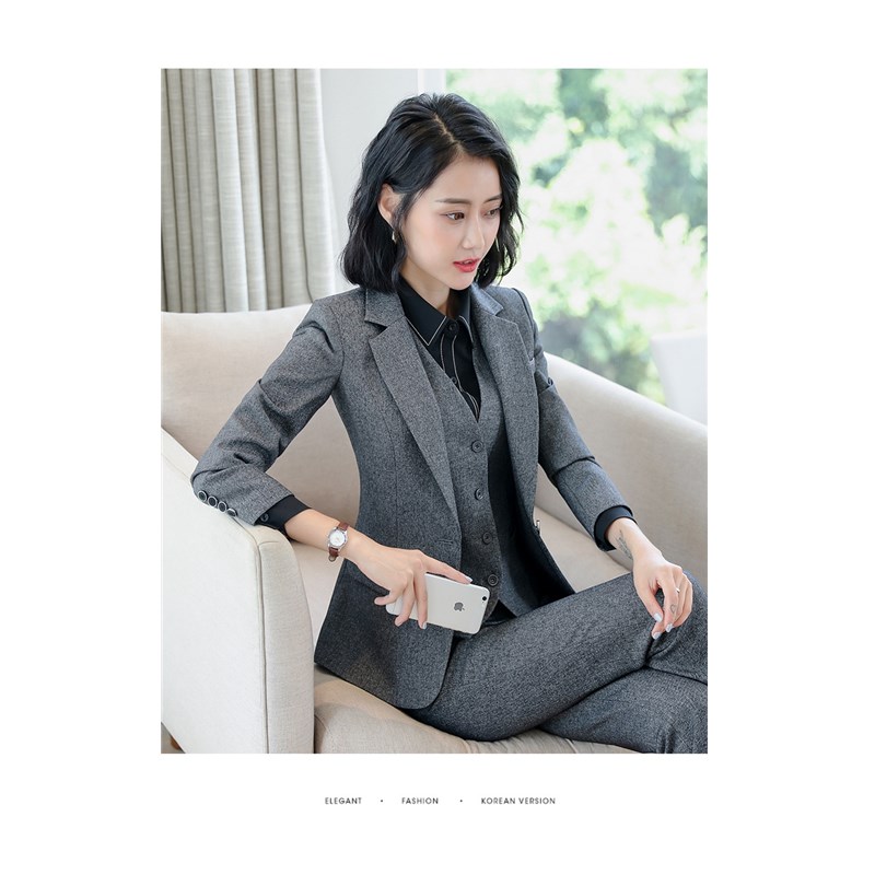 Popular Professional Women Work Suit White Collar Office Lady  Formal Coat Interview Dress
