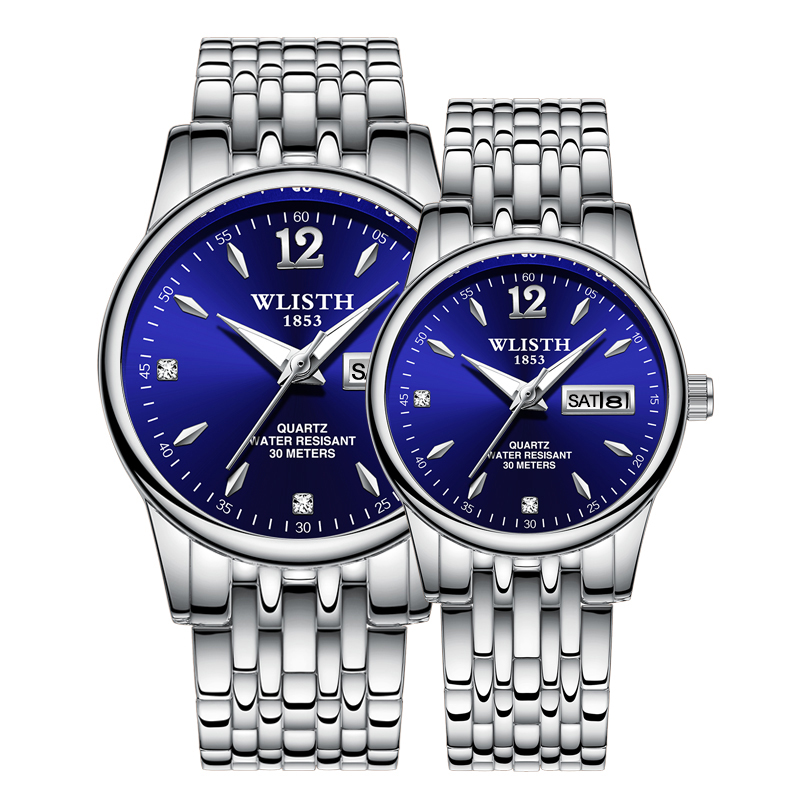 Lovers Calendar Casual Watch Waterproof Luminous Couple's Men Women Students Office Clerk Watch