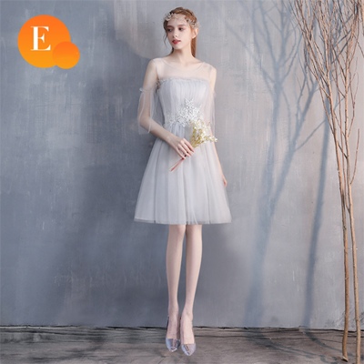 Bride&apos;s Fairy Sister Group Bridesmaid Boudoir Dress Simple &amp; Generous Concert Party Evening Dress