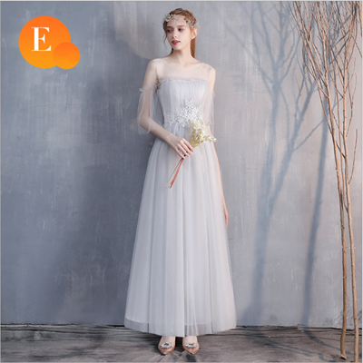Bride&apos;s Fairy Sister Group Bridesmaid Boudoir Dress Simple &amp; Generous Concert Party Evening Dress