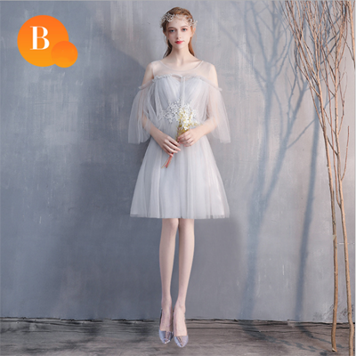 Bride&apos;s Fairy Sister Group Bridesmaid Boudoir Dress Simple &amp; Generous Concert Party Evening Dress