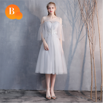 Bride&apos;s Fairy Sister Group Bridesmaid Boudoir Dress Simple &amp; Generous Concert Party Evening Dress