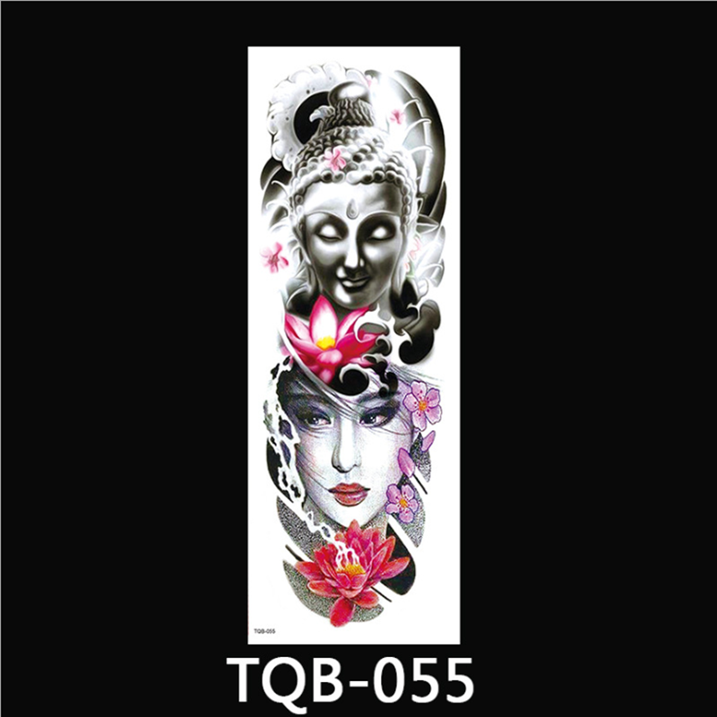 10 PCS New Full Arm Tattoo Stickers Waterproof Large Temporary Stickers One Time Men Women Body Art
