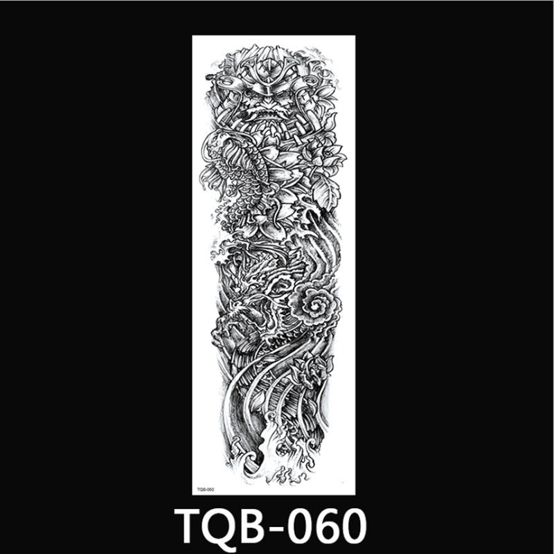 10 PCS New Full Arm Tattoo Stickers Waterproof Large Temporary Stickers One Time Men Women Body Art