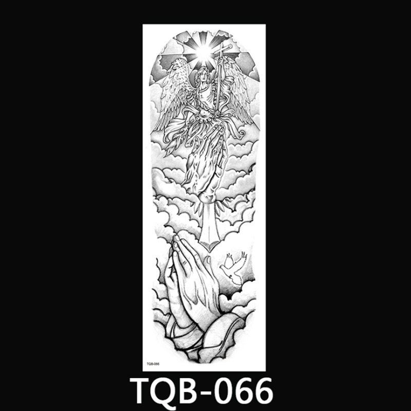 10PCS Full Arm Tattoo Stickers Waterproof Large Temporary Stickers One Time Men Women Body Art