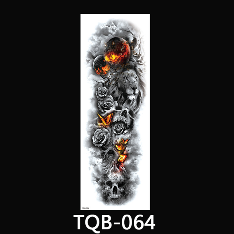 10PCS Full Arm Tattoo Stickers Waterproof Large Temporary Stickers One Time Men Women Body Art