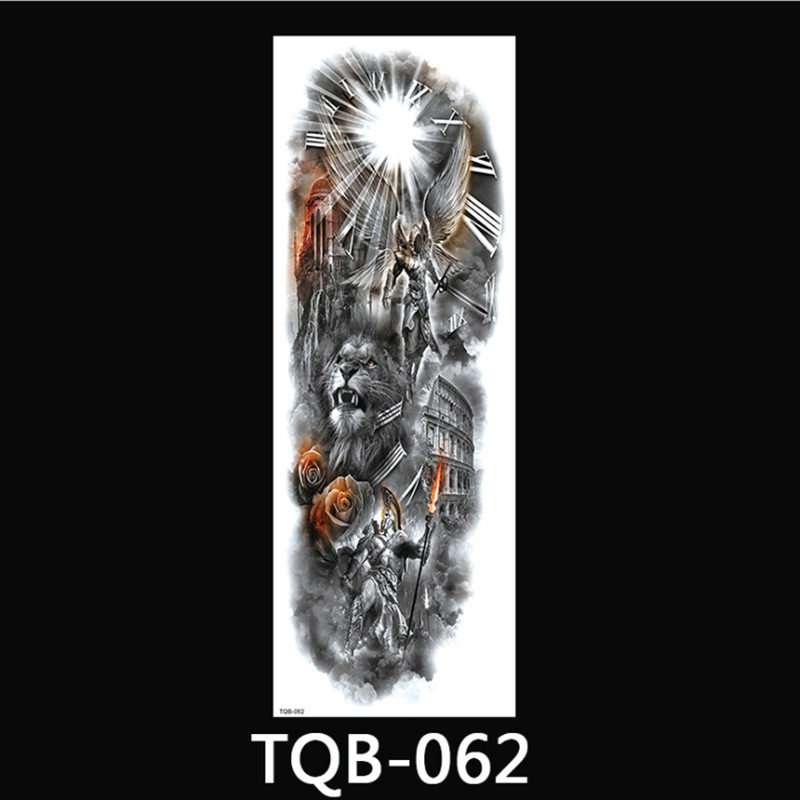 10PCS Full Arm Tattoo Stickers Waterproof Large Temporary Stickers One Time Men Women Body Art