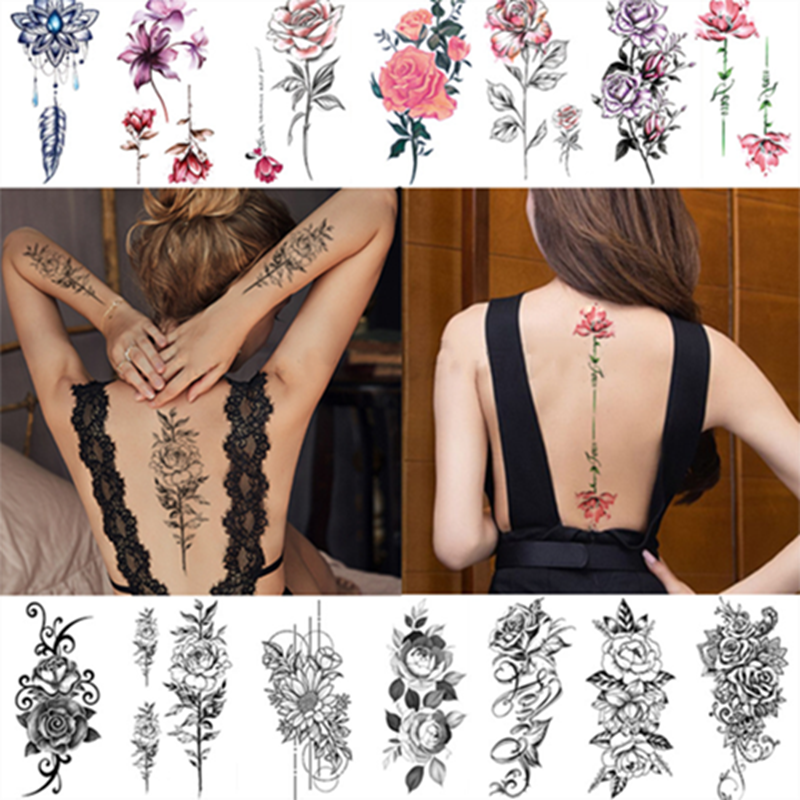 10PCS Half Arm Waterproof Disposable Tattoo Sticker Original Tattoo Sticker Tatoo One Time Body Art