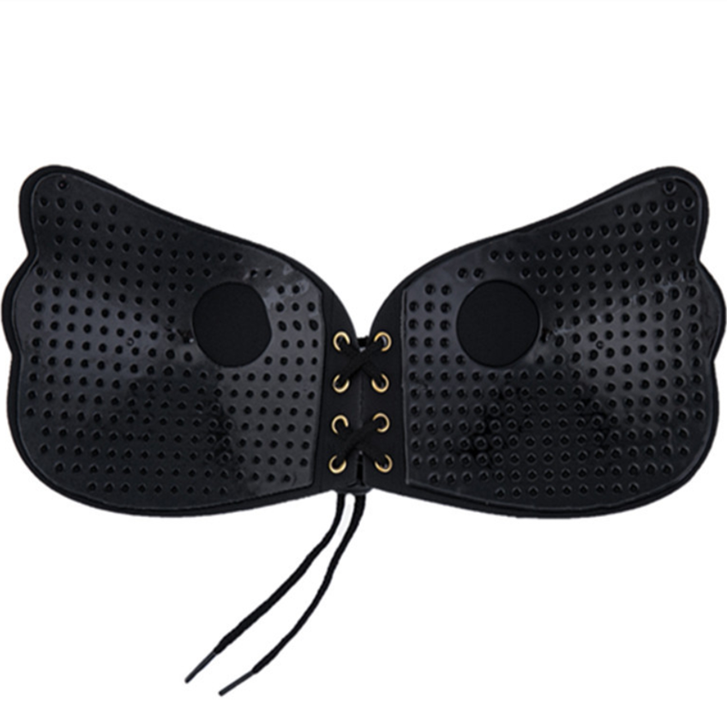 3Pairs Invisible Wing Bra Without Steel Ring Easy Pull Rope Weddings Parties Silicone Chest Patch