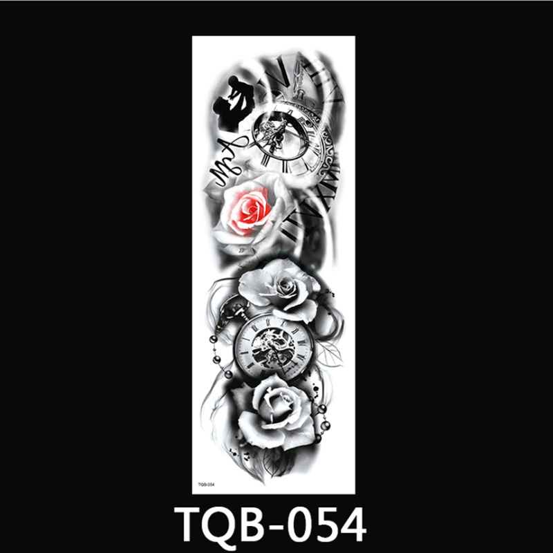 10 PCS New Full Arm Tattoo Stickers Waterproof Large Temporary Stickers One Time Men Women Body Art