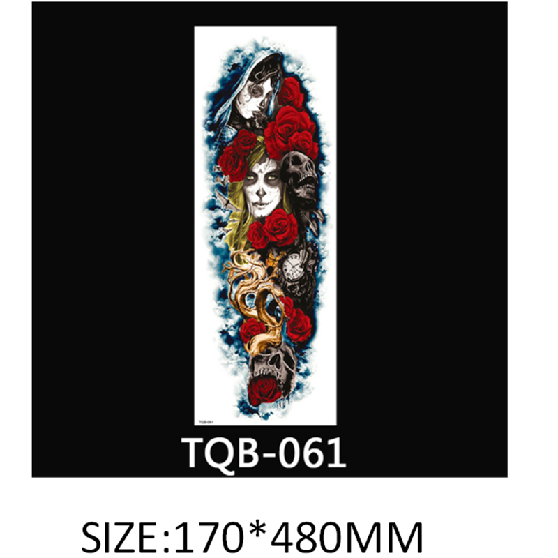 10PCS Full Arm Tattoo Stickers Waterproof Large Temporary Stickers One Time Men Women Body Art