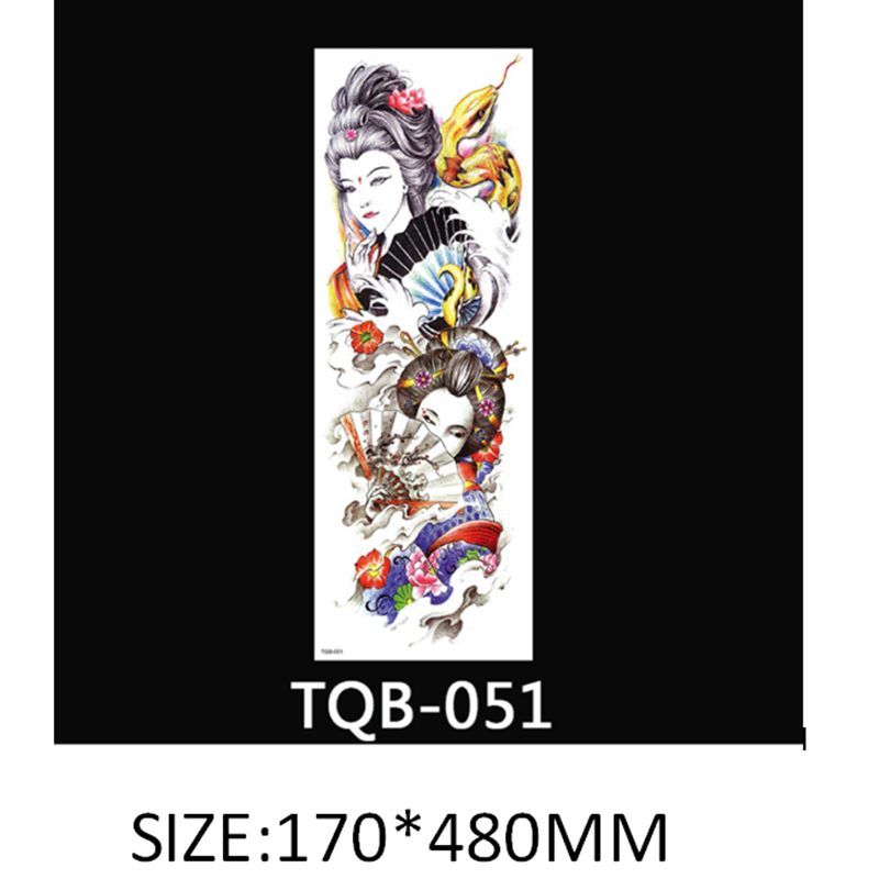 10 PCS New Full Arm Tattoo Stickers Waterproof Large Temporary Stickers One Time Men Women Body Art