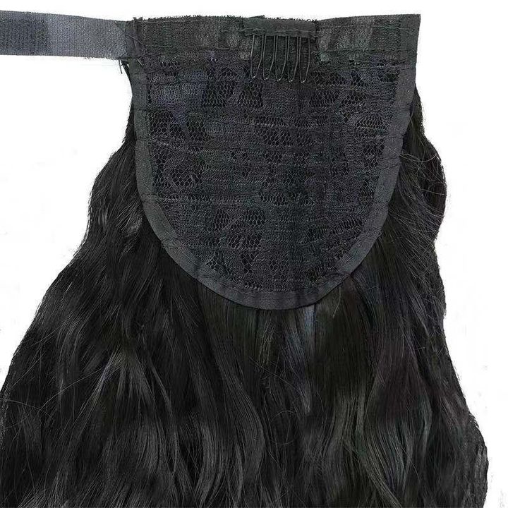 2021 New Year Popular Long Curly Women Hair Fluffy Corn Perm Lady Ponytail African Girls Pigtail