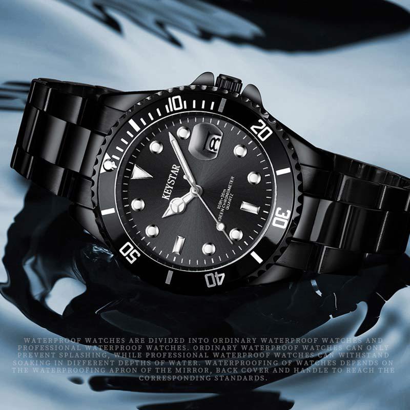 New Year Men Gift Popular Men's Steel Waterproof Luminous Calendar Watch  Boy Students Fashion Watch