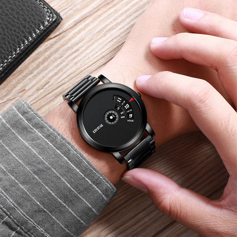 New Year Hot Sale Swiss Black Technology Men Watch Full Automatic Boy Male Student Concept Watch