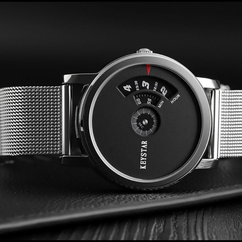New Year Hot Sale Swiss Black Technology Men Watch Full Automatic Boy Male Student Concept Watch