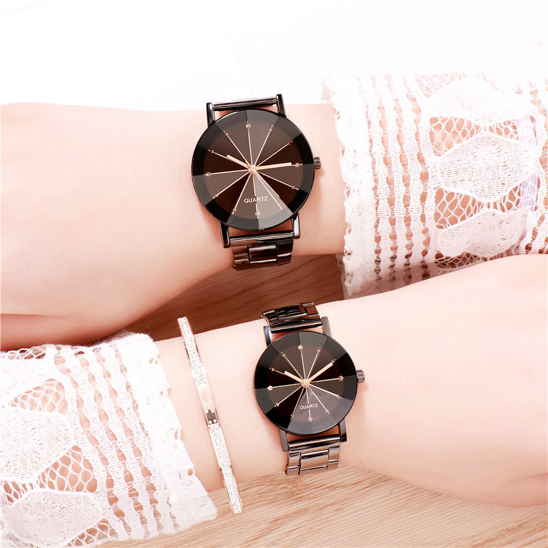 2021 Korean Fashion Steel Belt Business Men Watch Men Women Couples Mates Students Lovers Watch