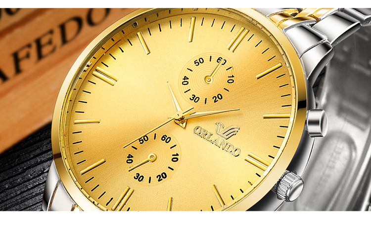 Popular Gift  Top Luxury Business Men Automatic Quartz Watches Full Steel Waterproof Wristwatch