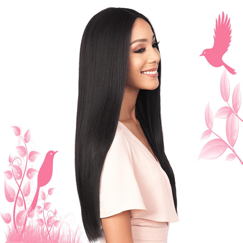 European &amp; American Popular Wigs Straight Long Hair Women Wigs Fashion Realistic Chemical Fiber Hair