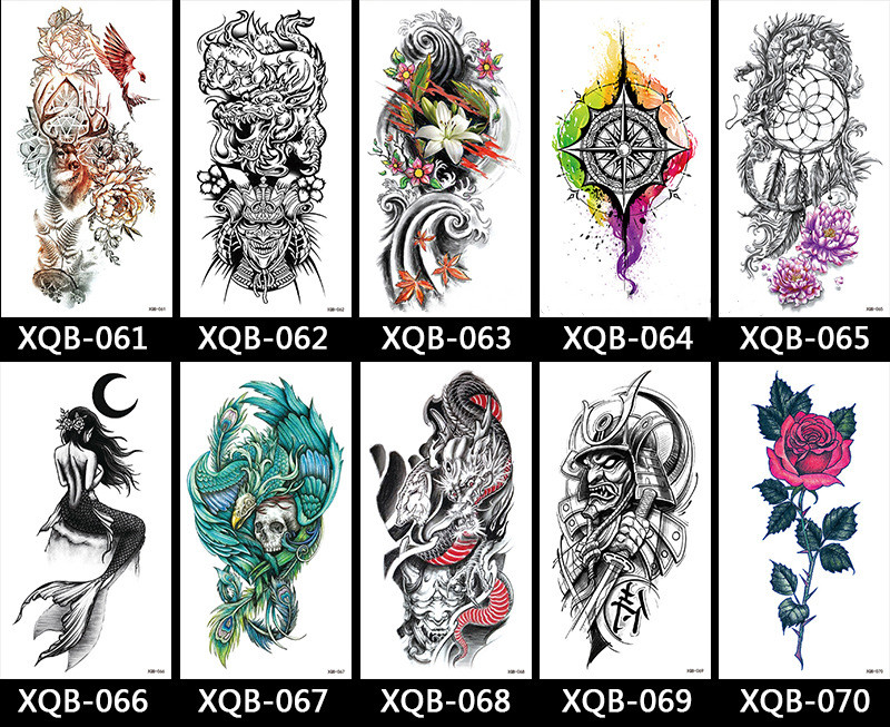 Wholesale 10PCS Half Arm Waterproof Disposable Tattoo Sticker Innovative One Time Men Women Body Art