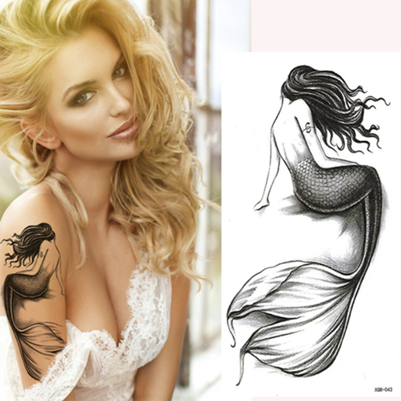 10PCS Half Arm Waterproof Disposable Tattoo Sticker Original Design One Time Men Women Body Art